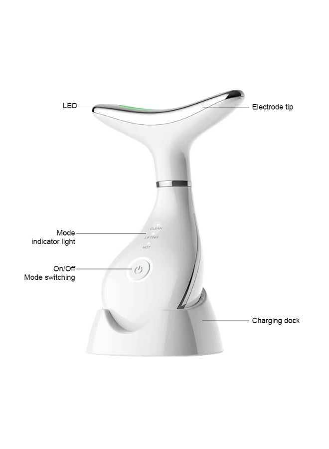 Face Massager Lift Device Electric: Facial Massager Lifting Machine Anti-Aging Neck Eye Device - 3 LED 42°C Heating EMS Microcurrent for Skin Firming - Neck Lifting Anti-Wrinkle Care Slimming Face - Image 5